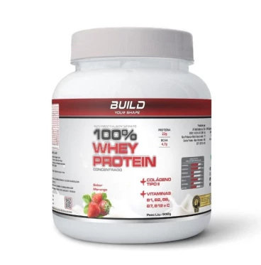 Imagem Whey `Protein 100% Concentrado Morango